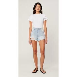 Rollas Dusters Short Layla Bleach Denim Womens New Size 29